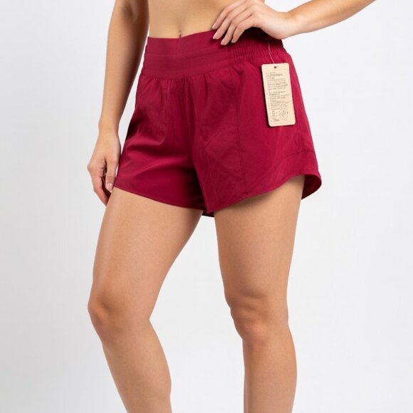 *NWT Lululemon Hotty Hot HR Shorts 4" Lined Berry Rumble Size 14 SOLD OUT - Picture 3 of 6